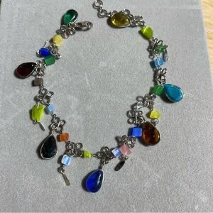 Multicolor Charm Anklet/Bracelet 9.5" L